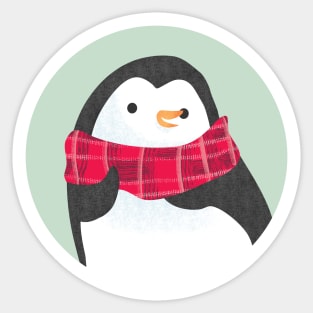 Penguin with Scarf Sticker